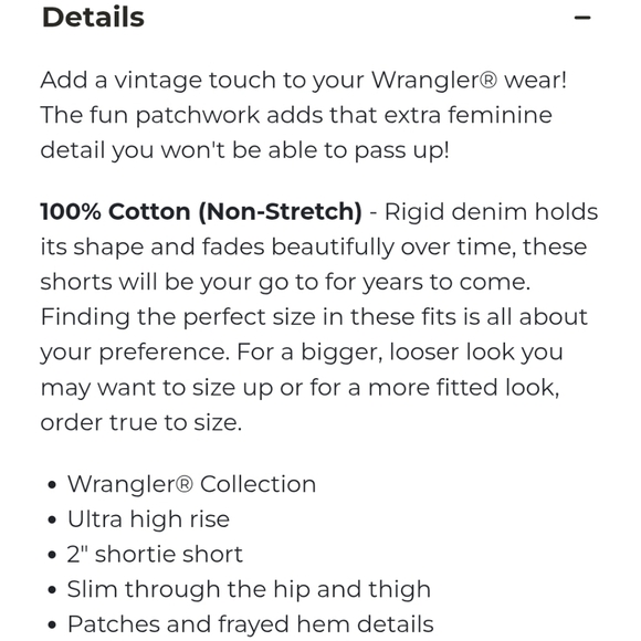 Wrangler Billabong Denim Patchwork Women Shorts - Picture 3 of 7